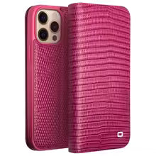 QIALINO Genuine Leather Crocodile Texture Case