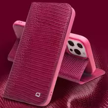QIALINO Genuine Leather Crocodile Texture Case